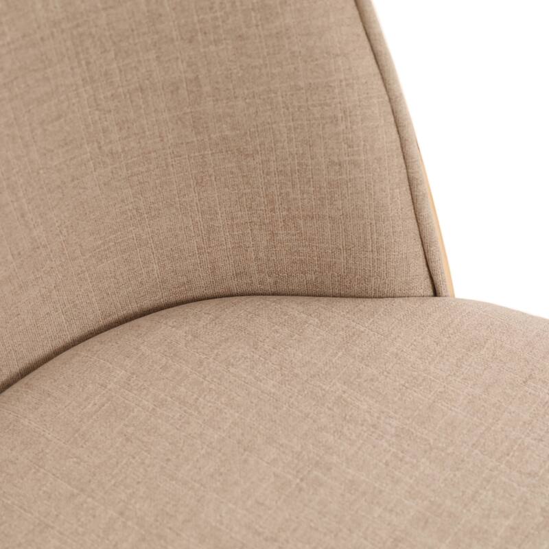 Dining Chair with Upholstered Seat Side Chair with MDF Wood Frame in Steel Set of 4