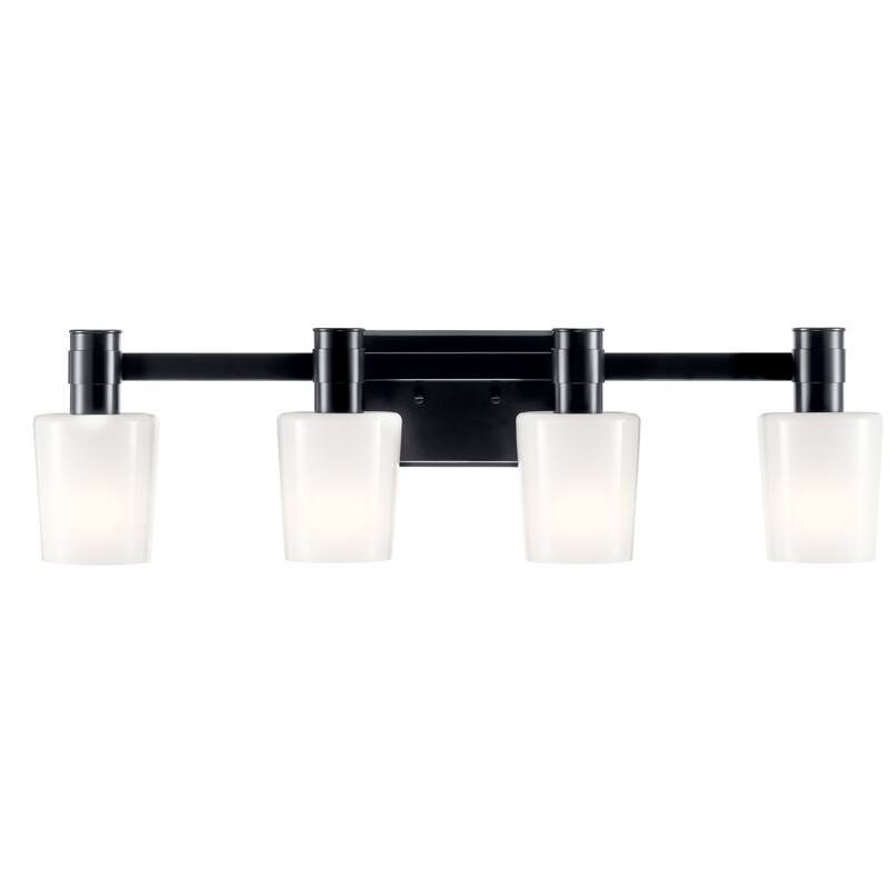 Adani 30 in. 4-Light Bathroom Vanity Light with Opal Glass