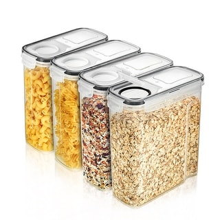 Sorbus Airtight Food Storage Dispensers 4 Pack (Capacity 2L/8.4Cups) - 3.94" L x 8.35" W x 8.35" H
