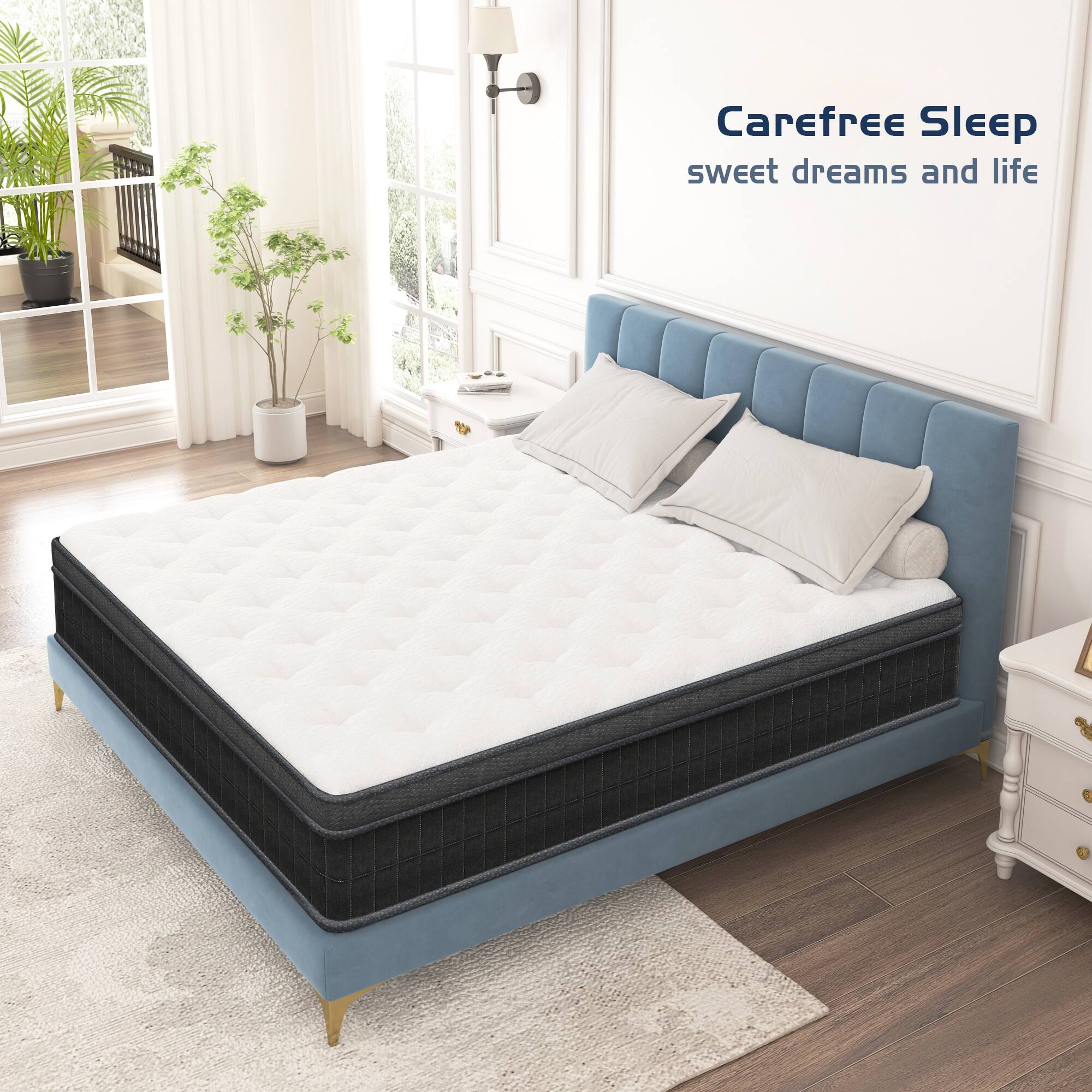 12 Inch Hybrid Individually Wrapped Pocket Coils Mattress in a Box On