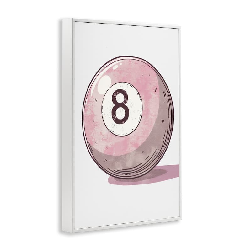 Stupell Pastel Eight Ball Framed Giclee Art Design By LSR Design Studio