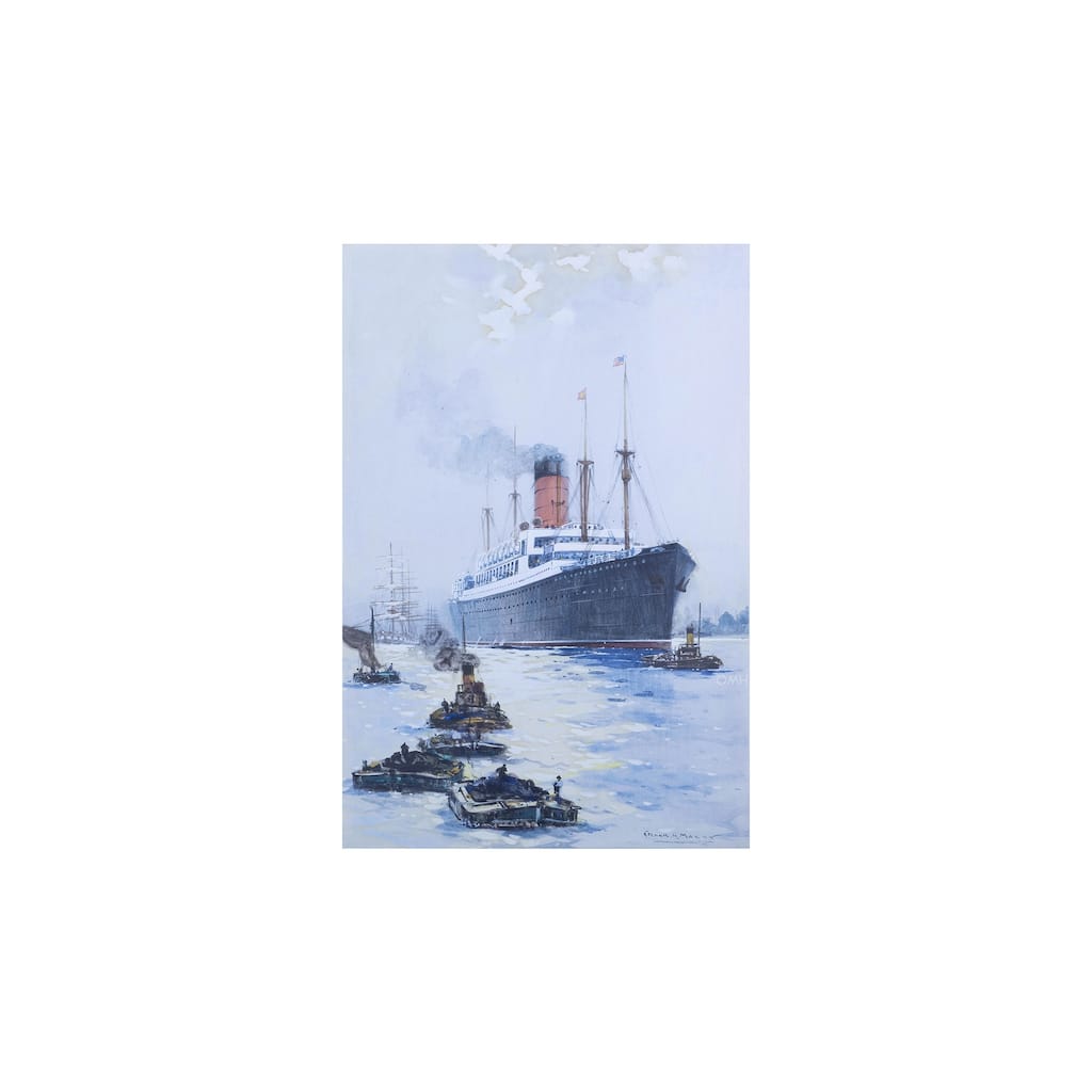 The Cunard Liner Carpathia Outward Bound from Liverpool - Multi