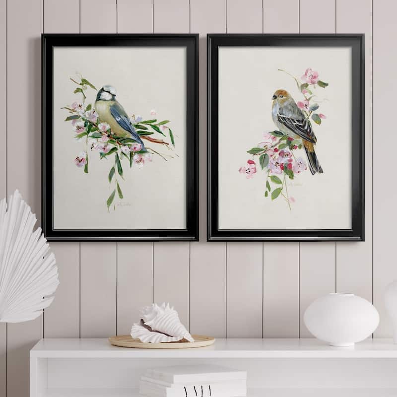 Spring Song Blue Bird Premium Framed Print - Ready to Hang - Multi-Color