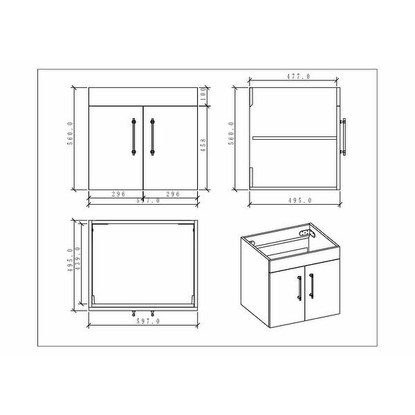 Eliza 24'' Wall Mounted Vanity with Single Sink Bed Bath & Beyond