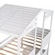 preview thumbnail 17 of 16, Twin Size Low Loft Wood House Bed with Two Drawers