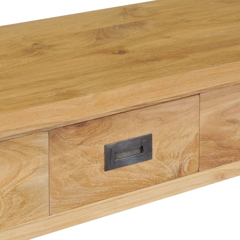vidaXL Console Table Solid Teak 35.4"x11.8"x31.5"