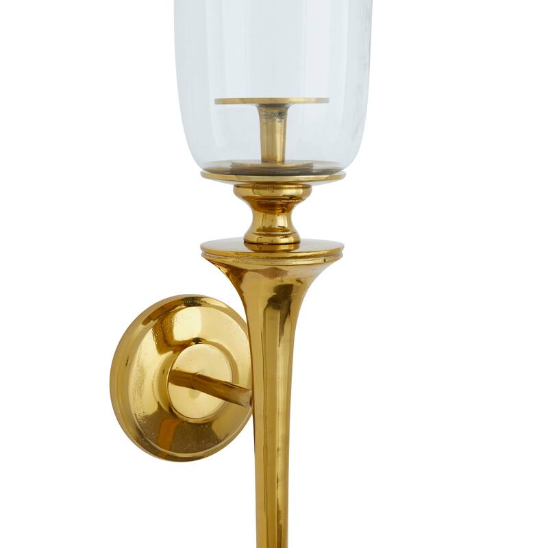 Aluminum Traditional Wall Sconce Gold, Silver, or Black - 8 x 8 x 30