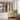 60 Inch Arched Display Cabinet with Glass Doors & Adjustable Shelves, Wood Storage Cabinet for Kitchen, Entryway
