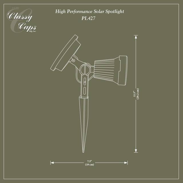 Classy Caps High Performance Solar Spotlight (Set of 2)