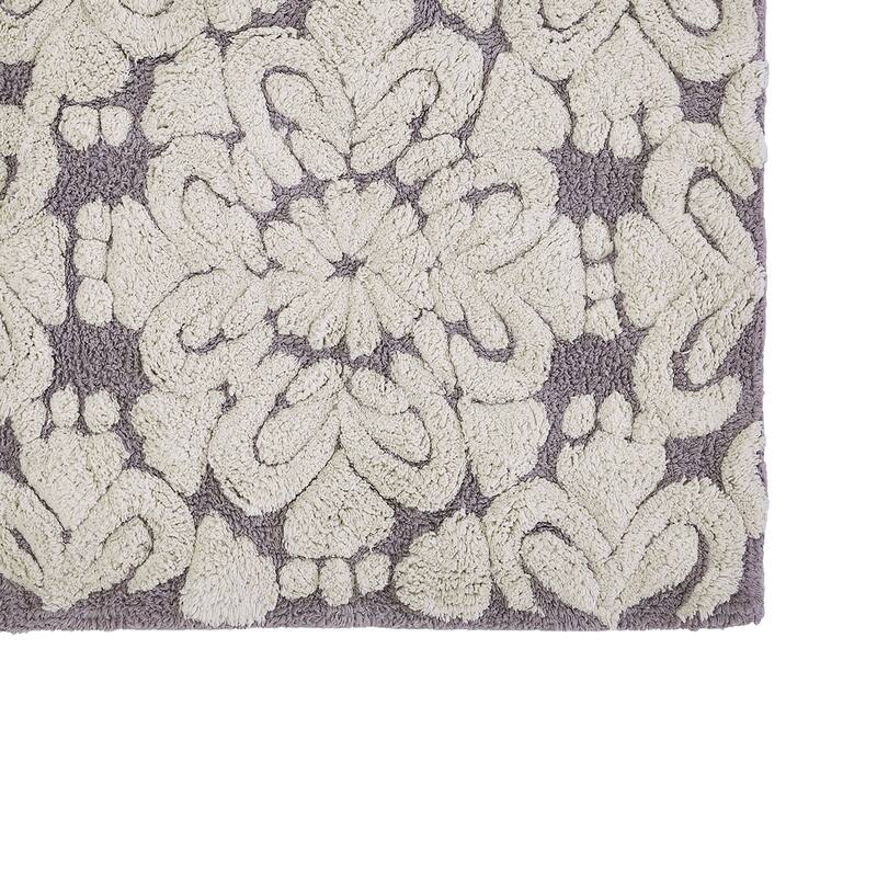 Better Trends Medallion Collection 100% Cotton 5-Pc Set Bathroom Rugs-Soft & Super Absorbent, Non-Skid Latex, Machine Washable