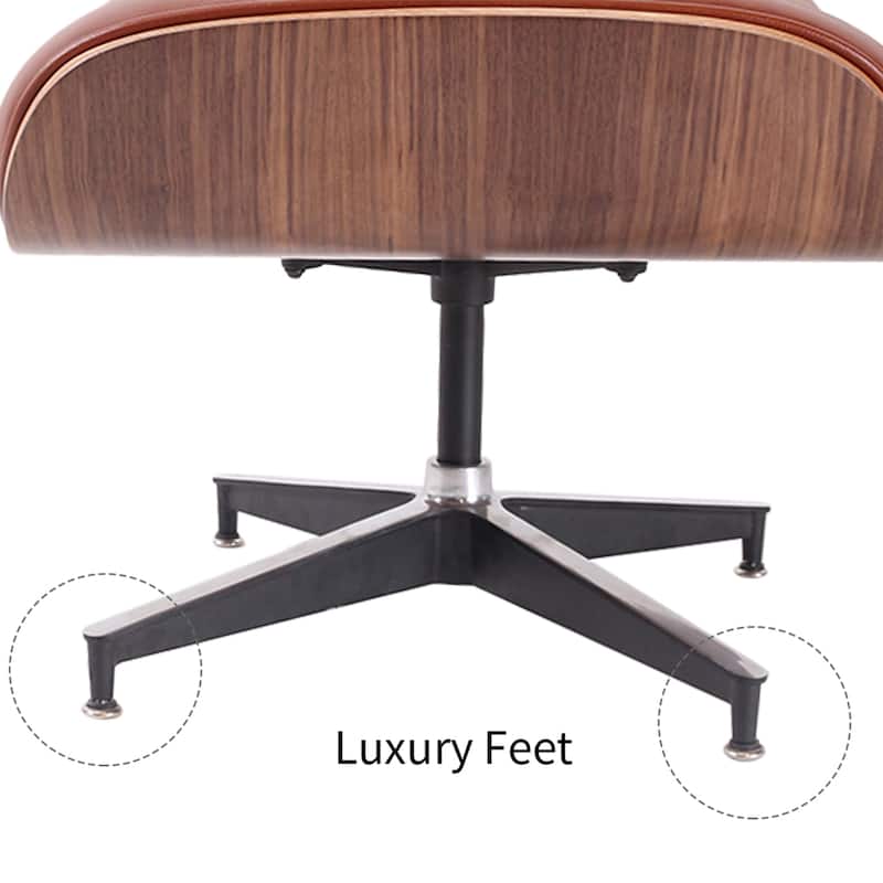 Mid Century Modern Leather Lounge Chair Armchair Recliner