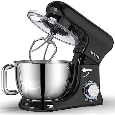 All-Metal Stand Mixer, 6.5 Qt Kitchen Electric Mixer with Dishwasher-Safe Dough Hooks, Flat Beaters