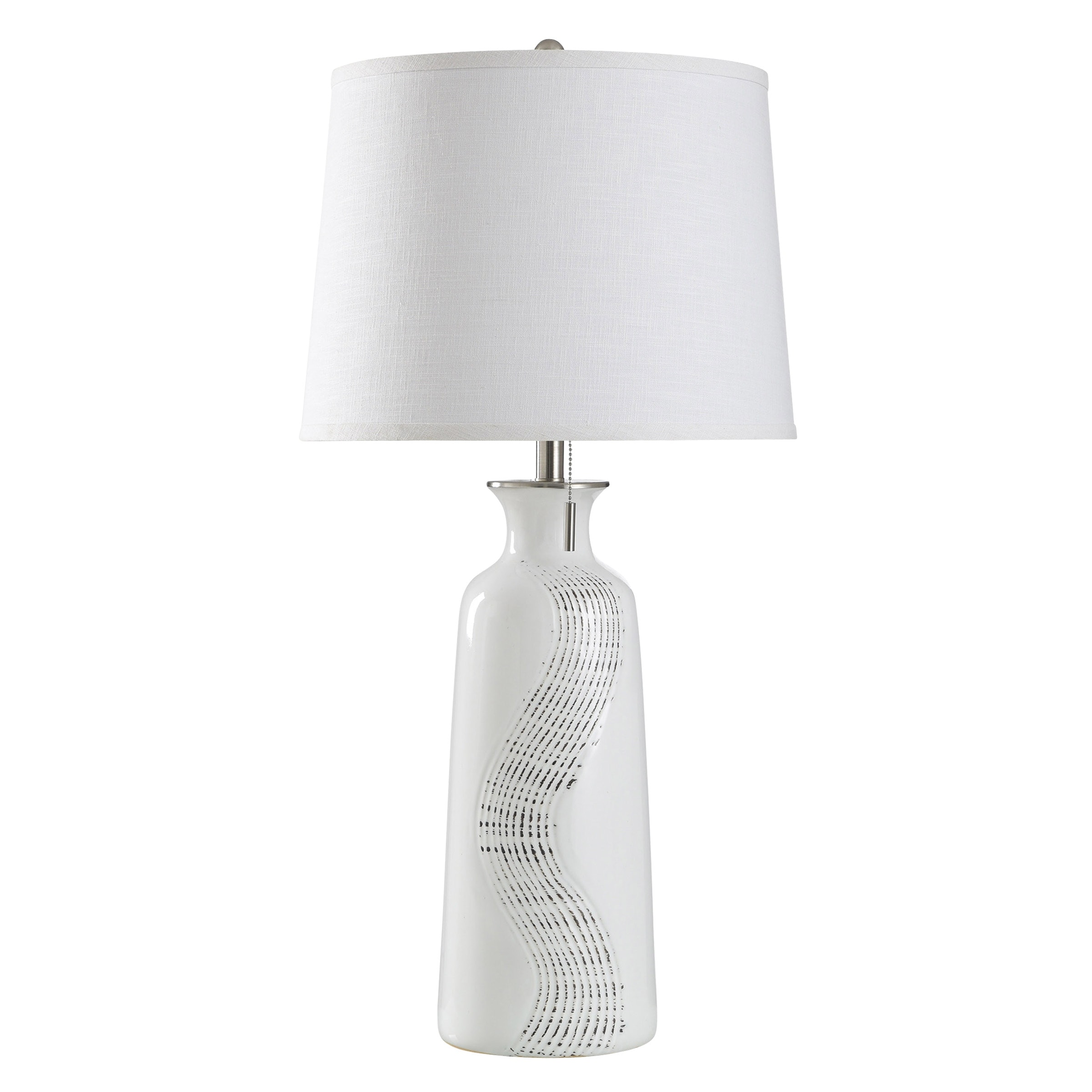 StyleCraft Joanna - Ceramic Table Lamp - White Finish