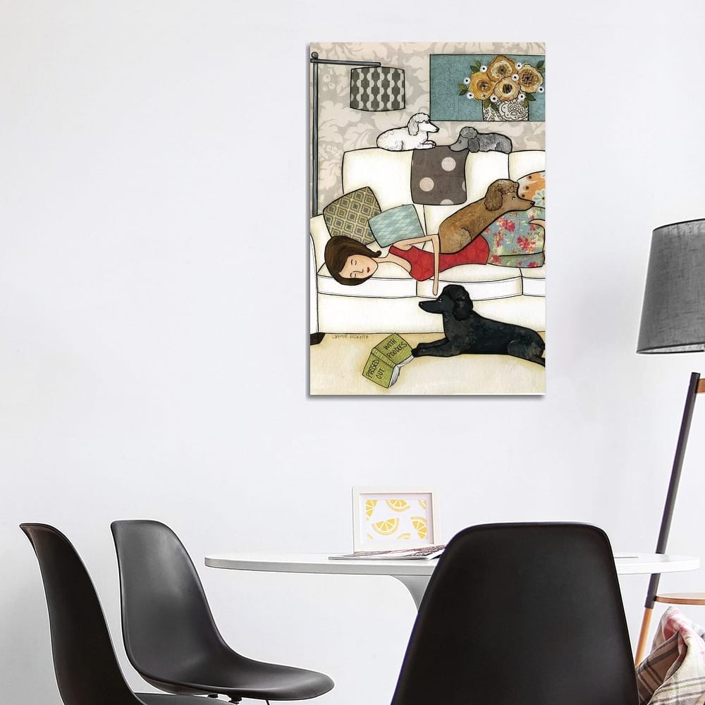 iCanvas "Passed Out With Poodles" by Jamie Morath Canvas Print