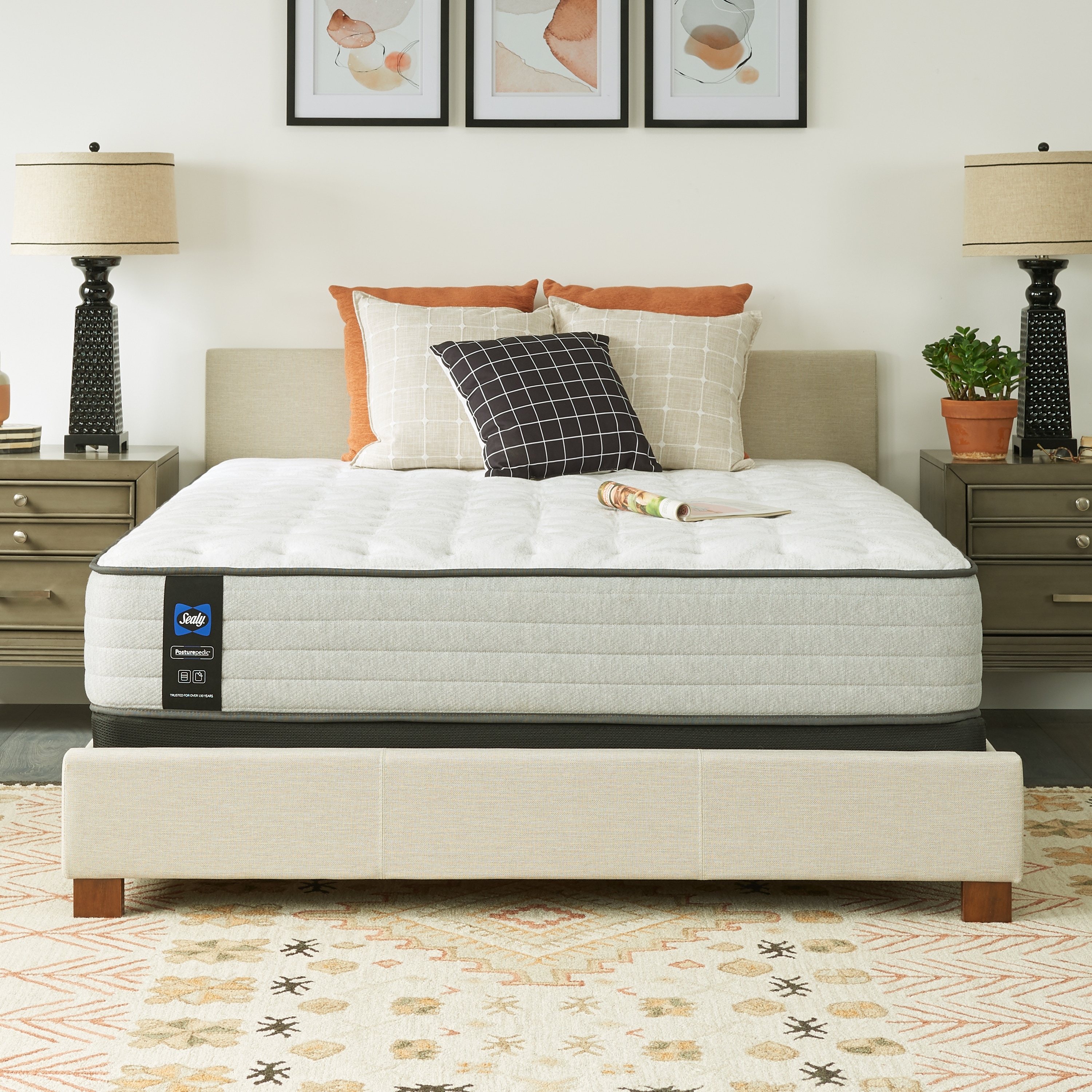 Firm queen size mattress outlet and box spring set