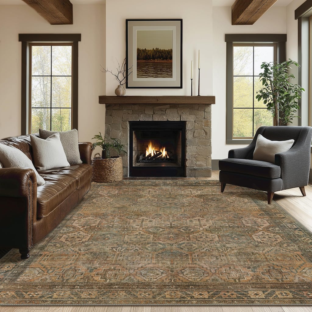 Mcow Low Pile Lightweight Non Slip with Gripper Accent Rug