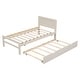 preview thumbnail 7 of 23, Twin Size Platform Bed w/Trundle & Headboard, Twin Bed Frame for Kids