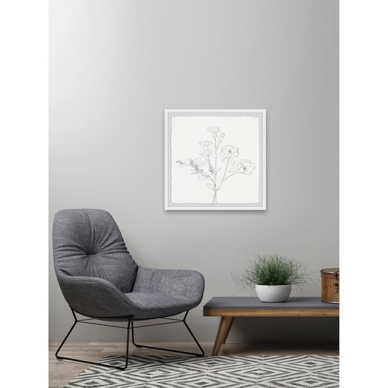 'Flower Sketch' Framed Painting Print