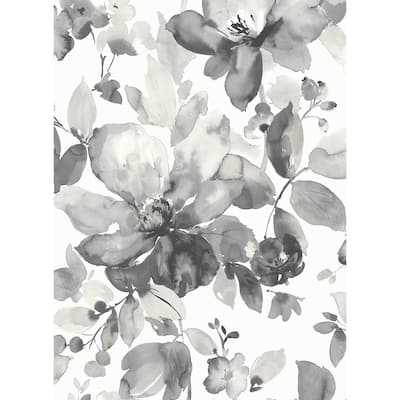 Seabrook Designs Watercolor Garden Prepasted Wallpaper
