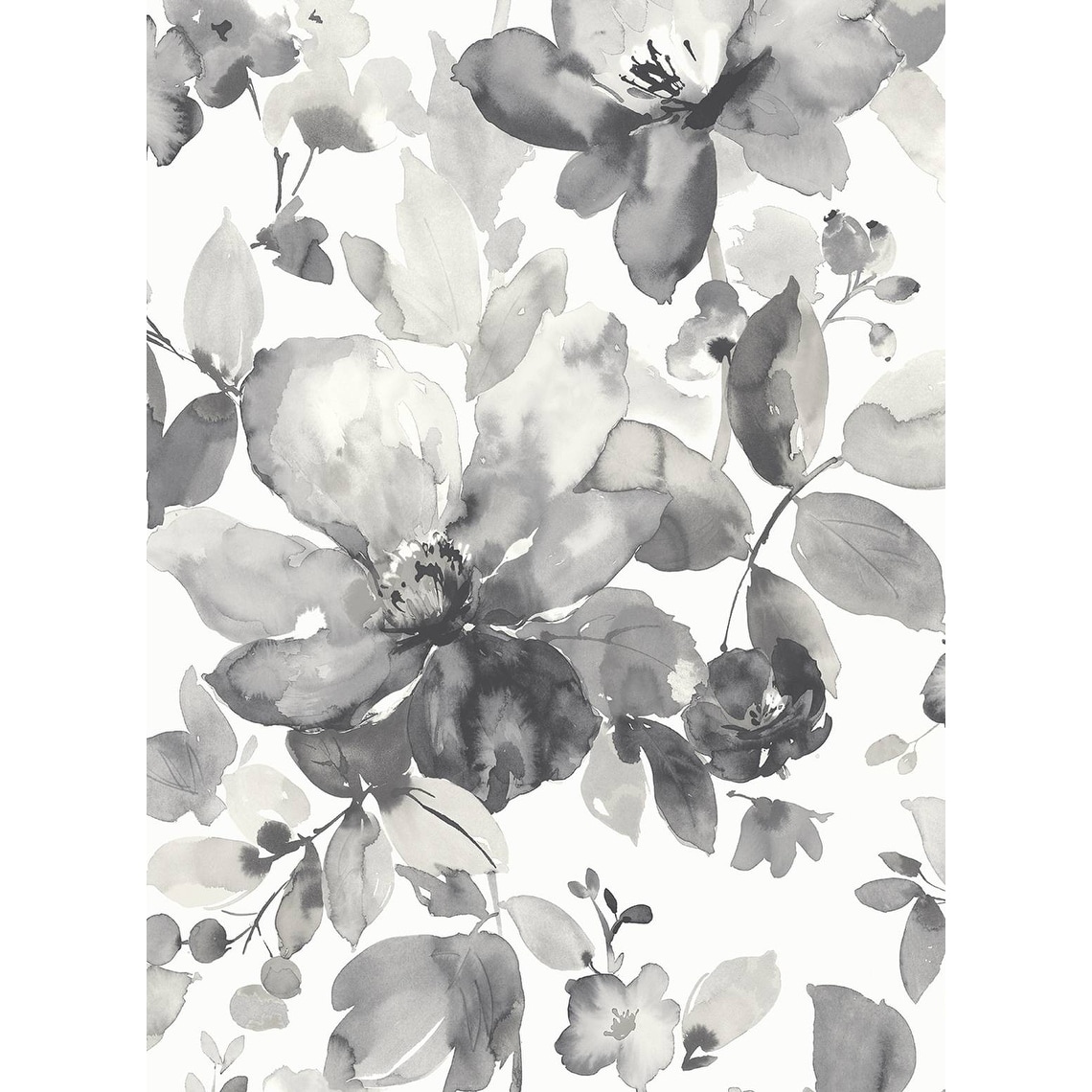 Seabrook Designs Watercolor Garden Prepasted Wallpaper