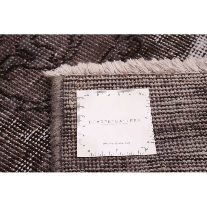 ECARPETGALLERY Hand-knotted Color Transition Grey Wool Rug - 9'7 x 12'6