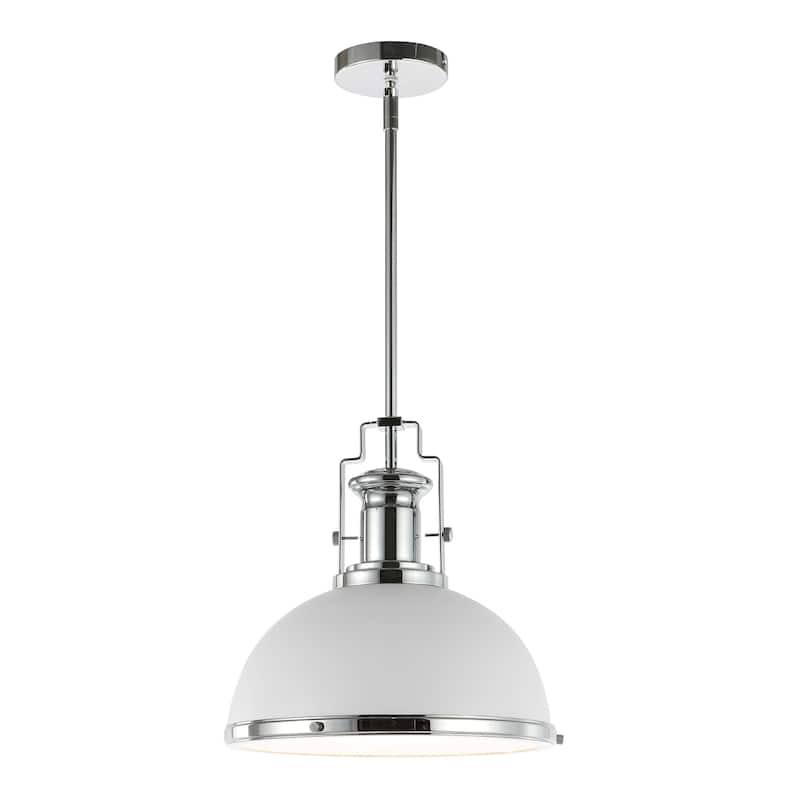 Deere Adjustable Iron/Glass Vintage LED Dome Pendant, by JONATHAN Y