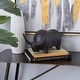 preview thumbnail 1 of 5, Black Ceramic Bull Sculpture - 8 x 11 x 7 8 x 11 x 7 - Black