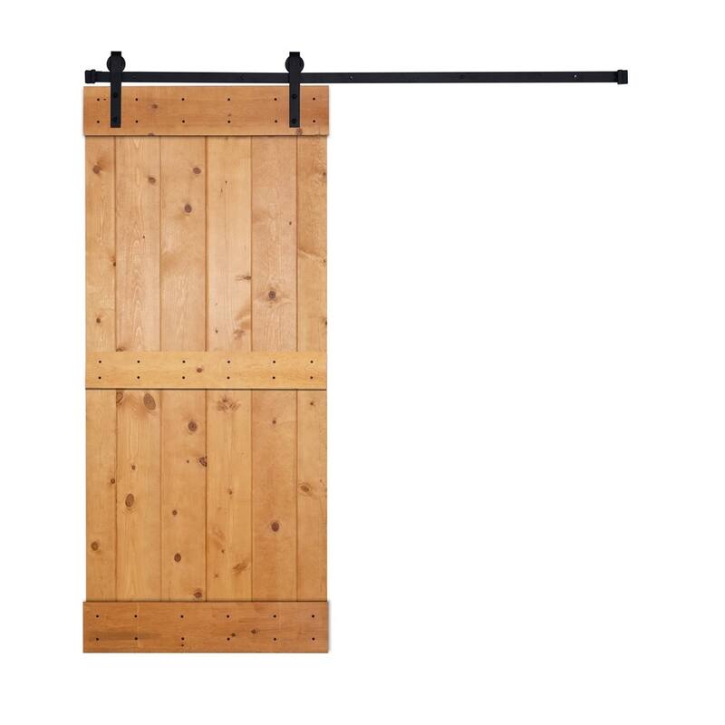 K1 Series Paneled Wood Barn Door with Installation Hardware Kit - 36" - Ipswich Pine