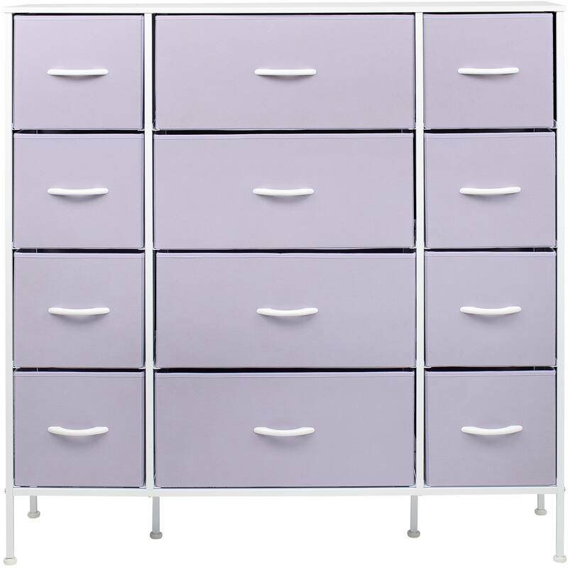 Sorbus Extra-large Steel and Fabric 12-drawer Dresser