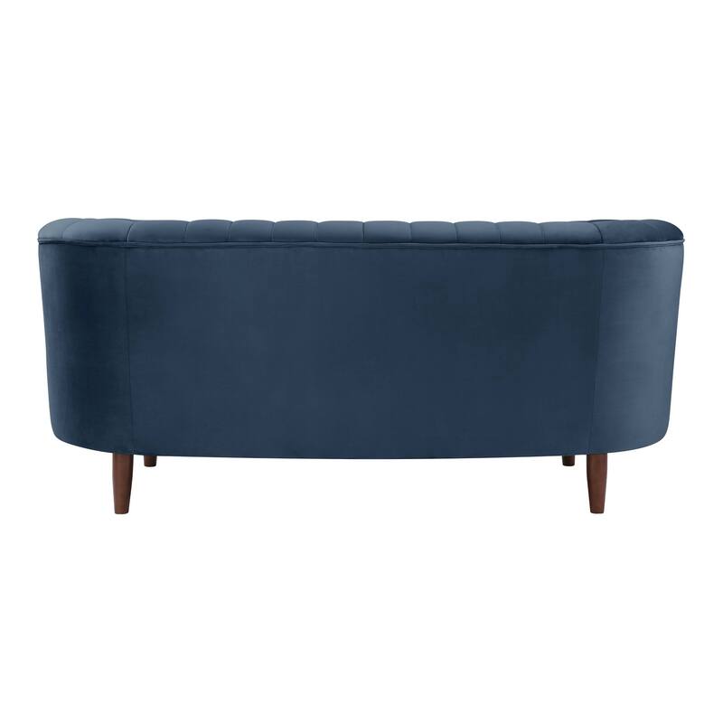 Yanna Tufted Loveseat with Wooden Leg