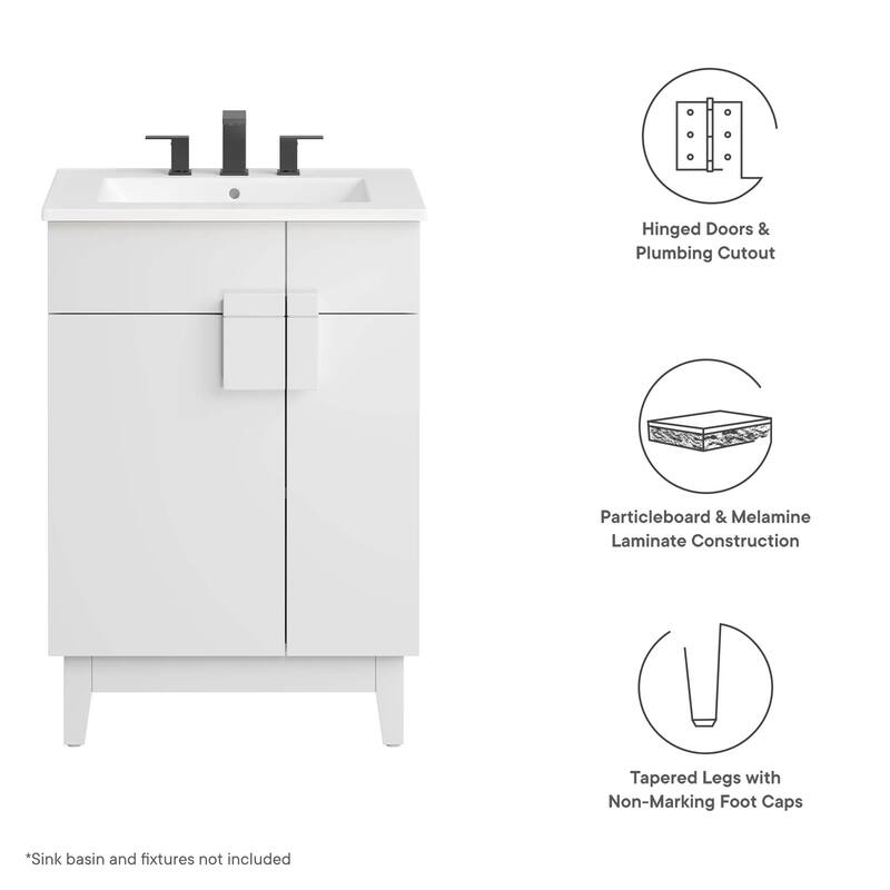 Miles 24" Bathroom Vanity Cabinet (Sink Basin Not Included) - 24