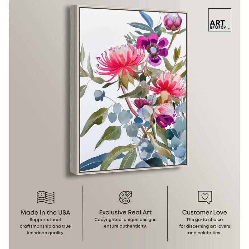Watery Petals II Canvas by Art Remedy