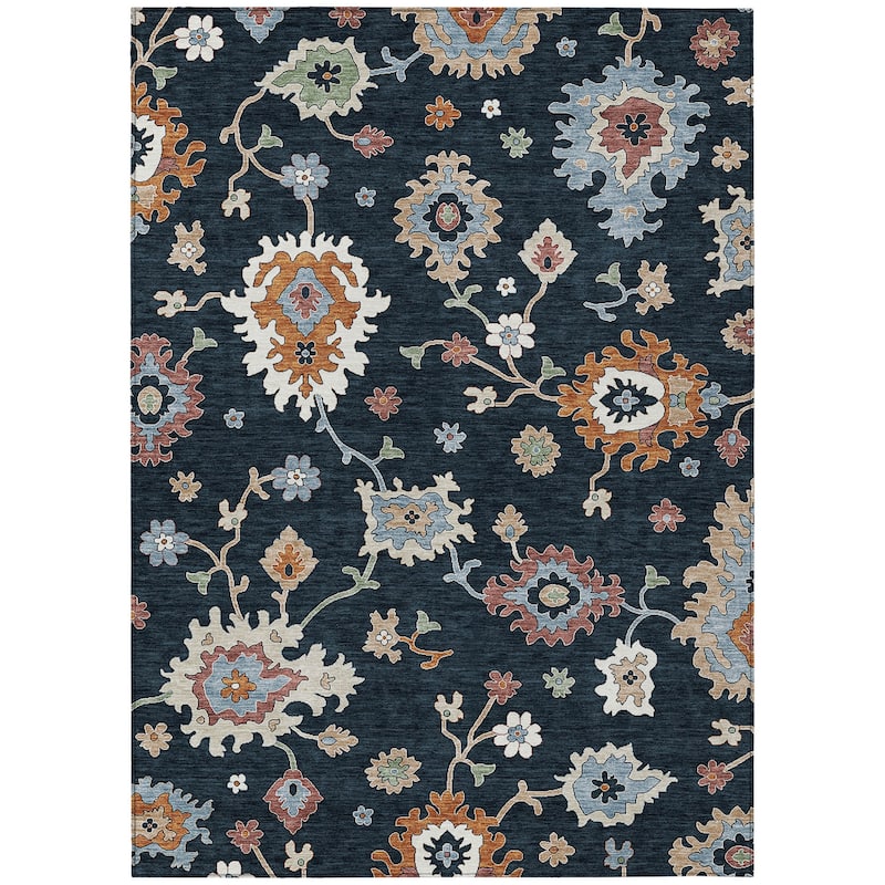 HomeRoots Floral Traditional Rectangle Outdoor Rug