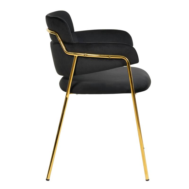 LeisureMod Axis Set of 4 Mid-Century Modern Dining Chair, Elegant Accent Side Chair for Home Office & Kitchen