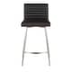 preview thumbnail 28 of 28, Mason Contemporary Swivel Counter Stool Upholstered in Faux Leather (Set of 2) - N/A