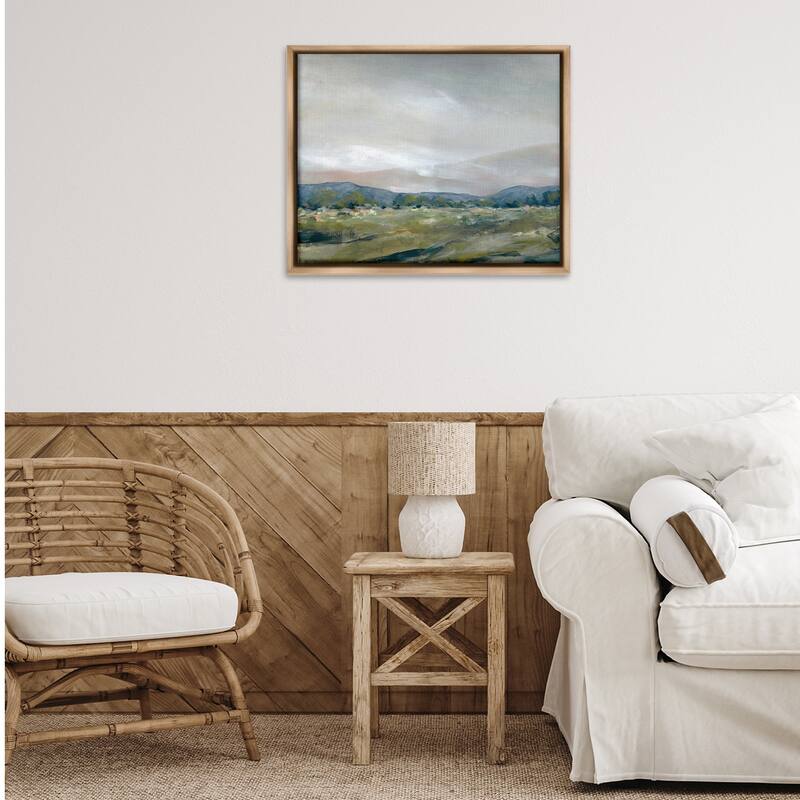 Stupell Foggy Morning Mountains Framed Floater Canvas Wall Art Design By Carol Robinson