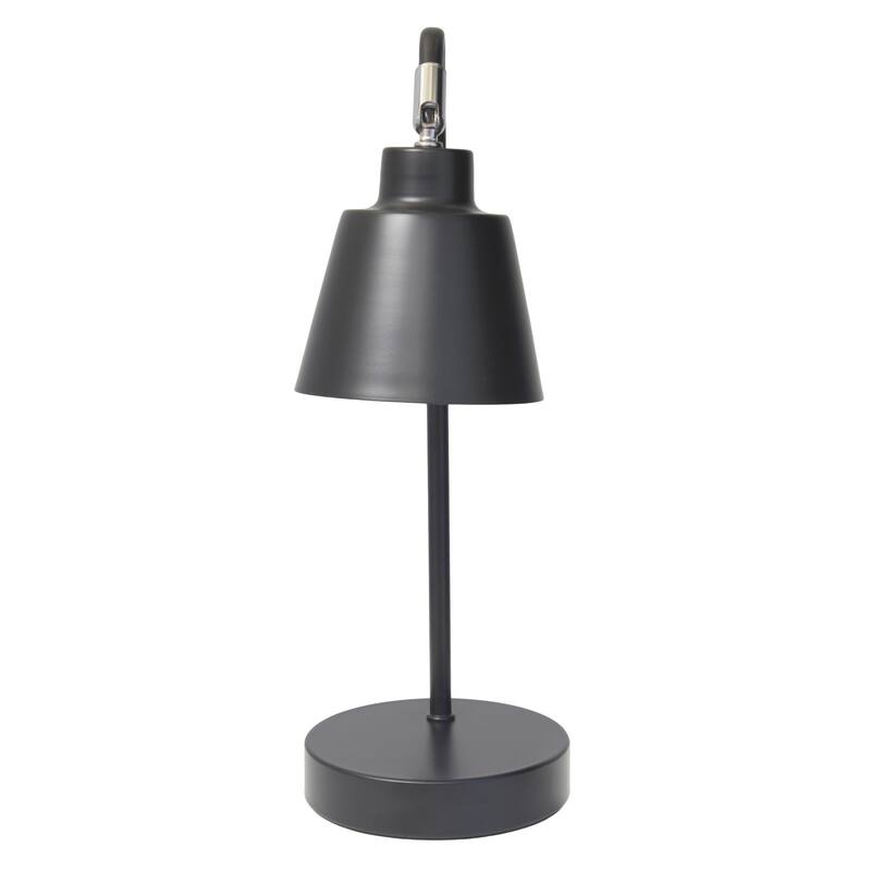 Angled Arm Desk Lamp with Adjustable Cone Shade - 16" - Black