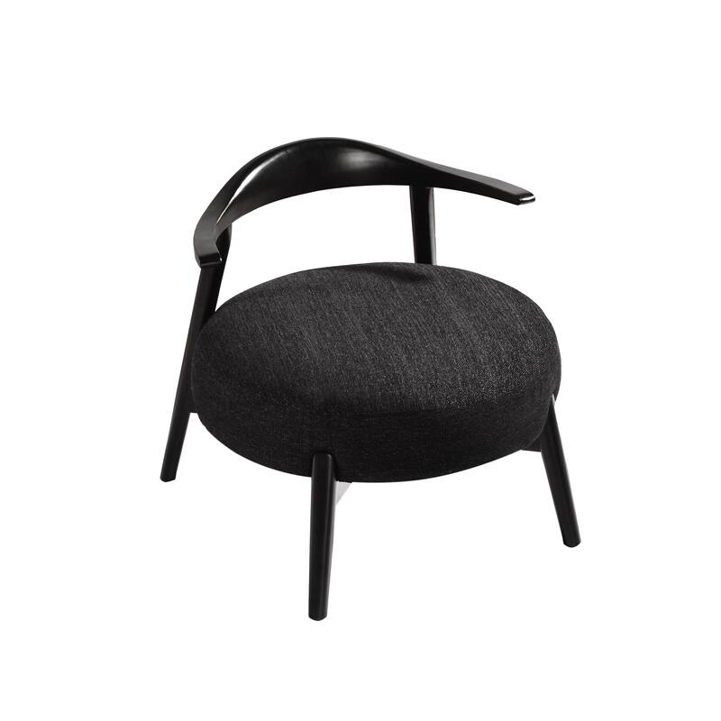 Modern Solid Wood Fabric Armrest Dining Chair with Cushion and Backrest for Dining Room Kitchen Living Room Terrace