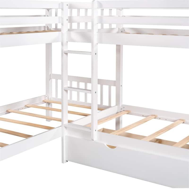 Merax Twin L-Shaped Bunk bed with Drawers