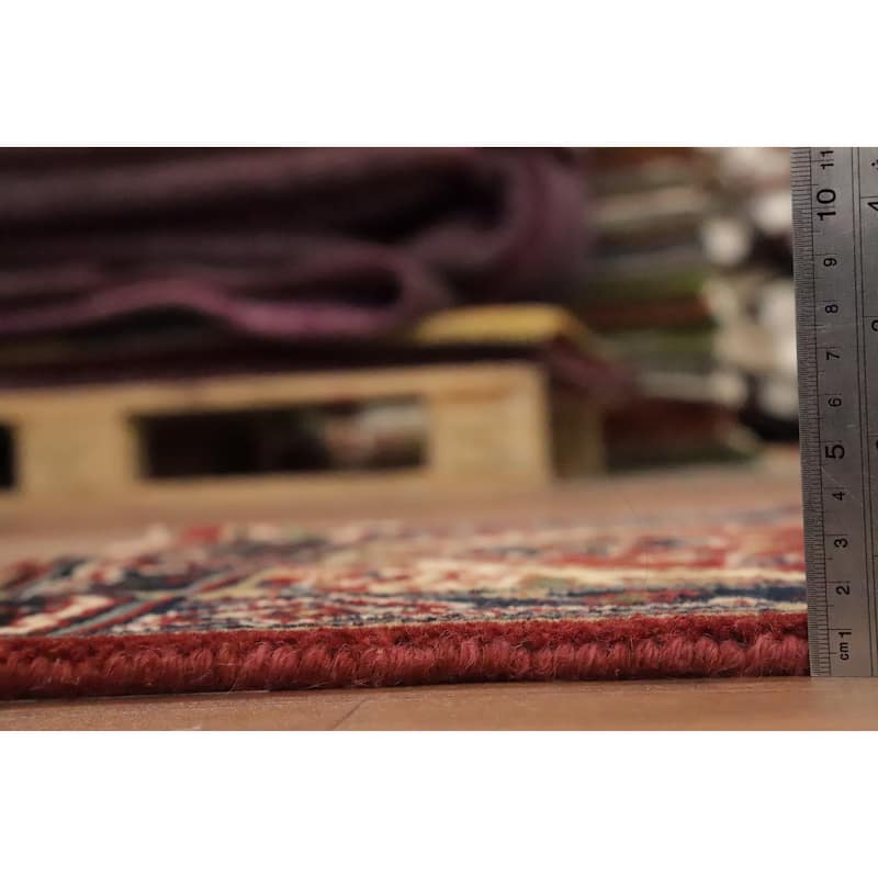 Hand Knotted Oriental 100% Wool Carpet Traditional Medallion Oranges & Rust Heriz (serapi) Area Rug - 3' 0'' X 2' 0''