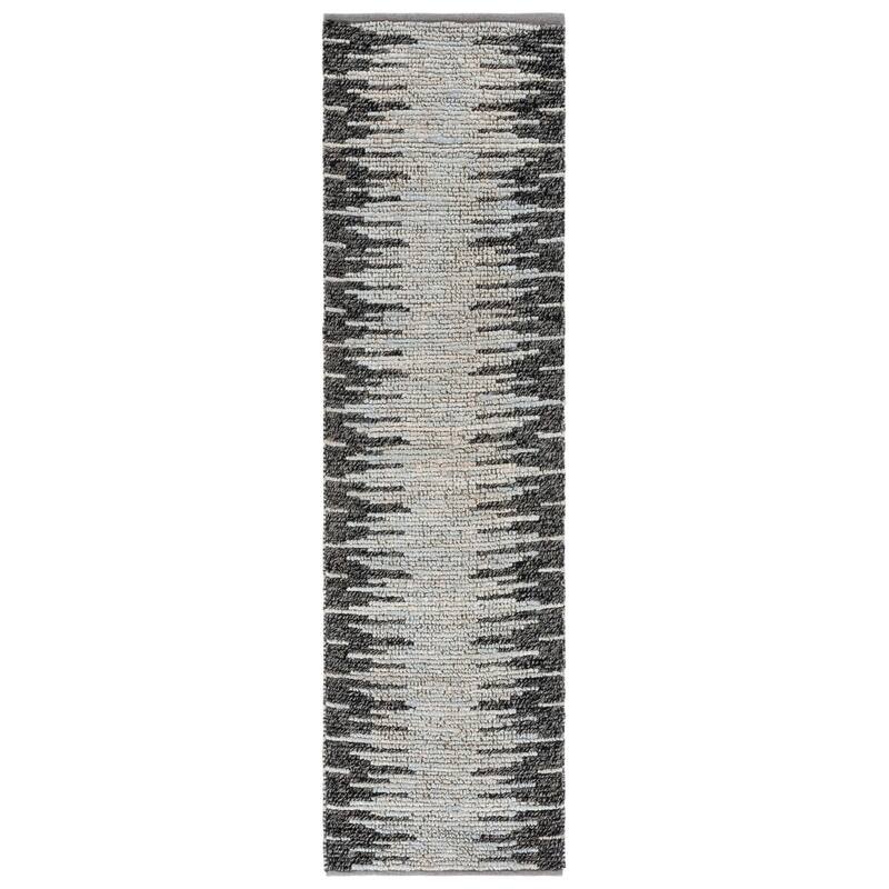 SAFAVIEH Handmade Natural Fiber Eliette Boho Jute & Wool - 2' 3" x 8' - Light Blue/Black - Runner