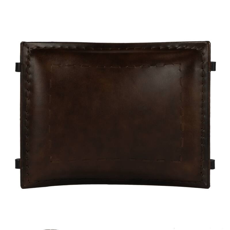 Handmade Butler Melton Leather Stool (India)