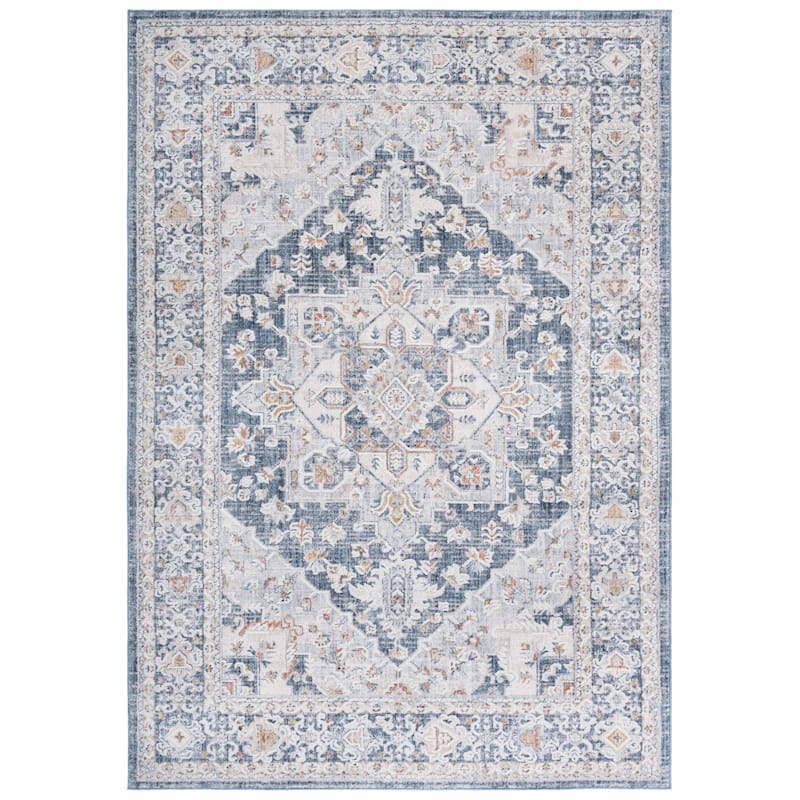 SAFAVIEH Scarlett Sorne Transitional Rug - 5'3" x 7'6" - Navy/Ivory Rust