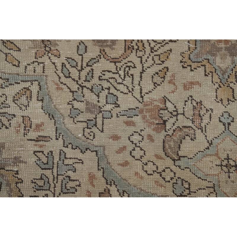 Tabriz Persian Area Rug Hand-Knotted Traditional Wool Carpet - 6'5"x 9'1"