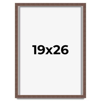 19x26 Shadow Box Frame Brown | 1.125 inches Deep Real Wood Rustic