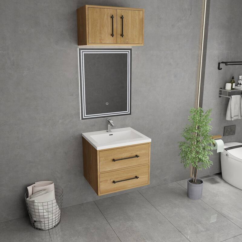 Victoria 24'' Wall-Mounted Vanity Set with Motion Sensor LED light Top Cabinet