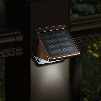 Classy Caps Copper Plated Solar Deck and Wall Light (Set of 2)