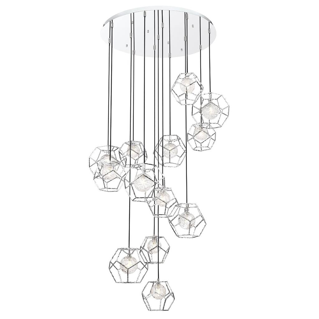 Eurofase Norway 13-Light LED Chandelier - 35904-014 - Chrome