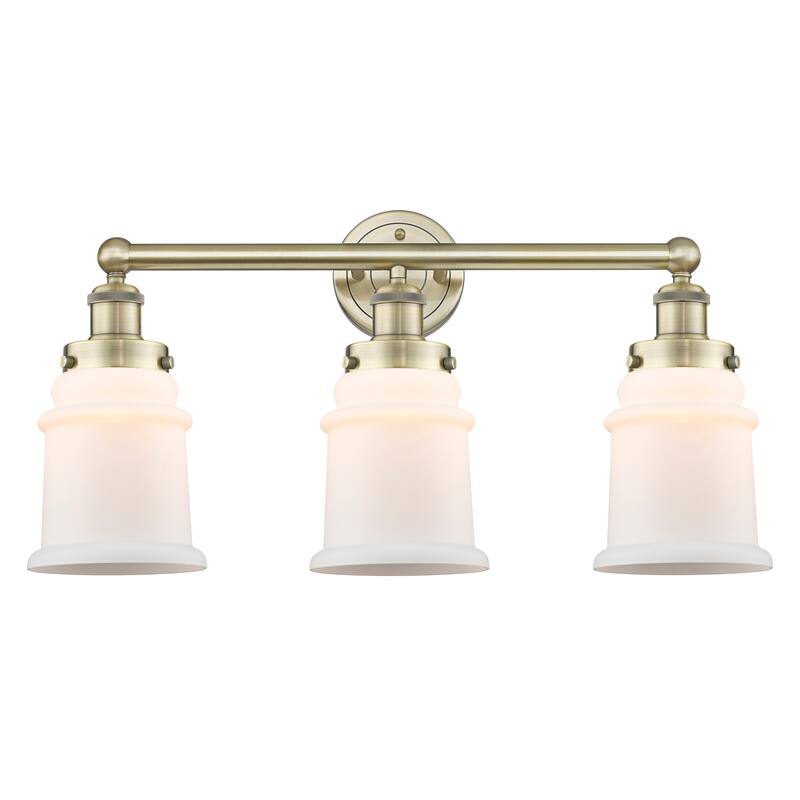 Innovations Lighting 616-3W-13-24 Canton Vanity Canton 3 Light 24" - Antique Brass / Matte White