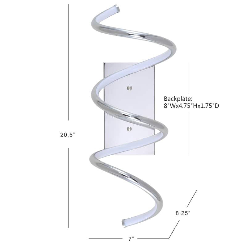 Draper Modern Metal Integrated LED Vanity Light Sconce, by JONATHAN Y